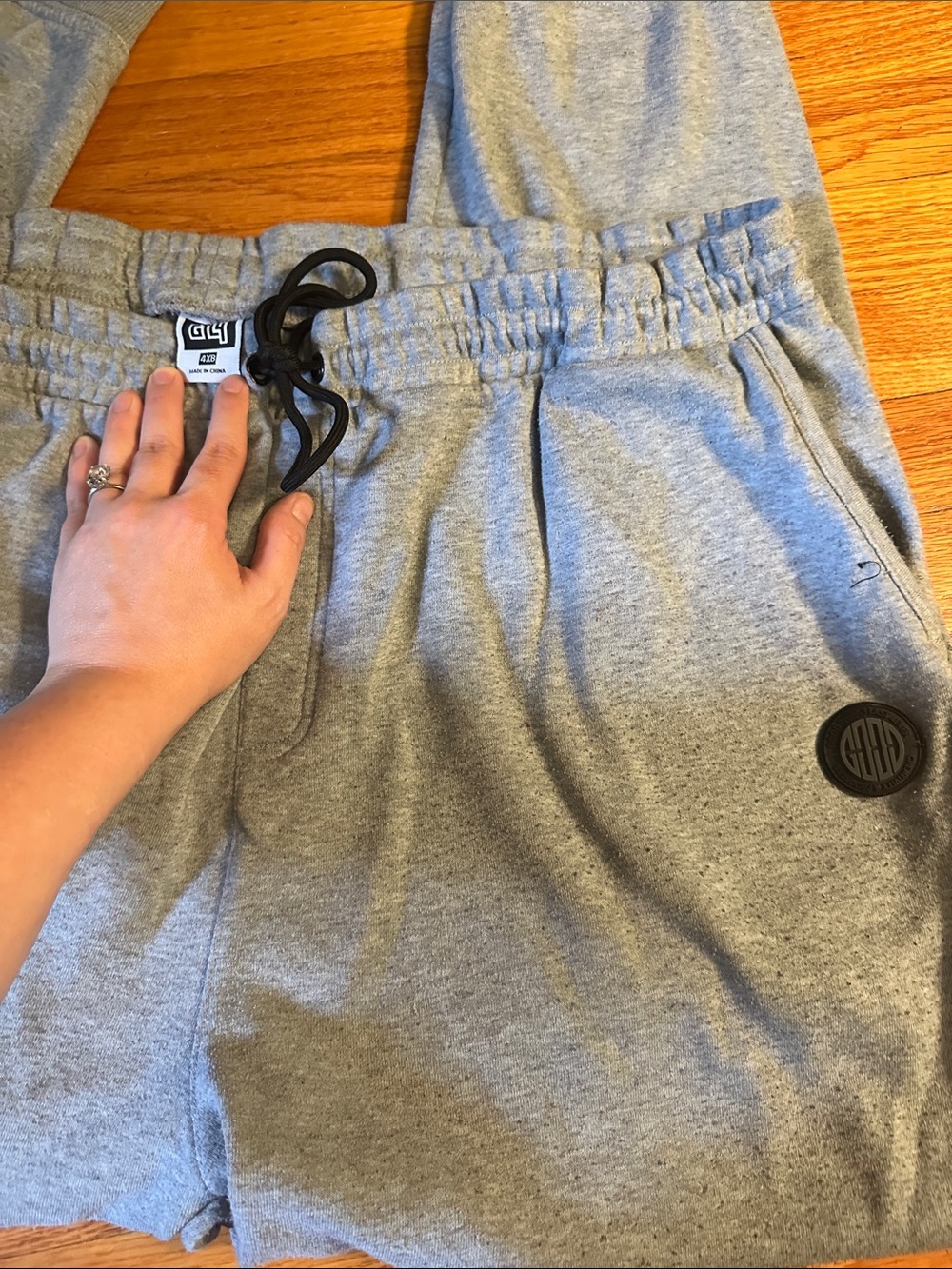 Kids Gray Jogger Sweatpants with Drawstring